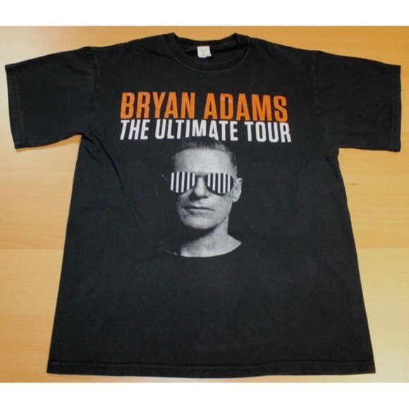 Bryan Adams Shirt Mens Medium Black The Ultimate Tour Tee Music Band Tee 2018 - Picture 1 of 5